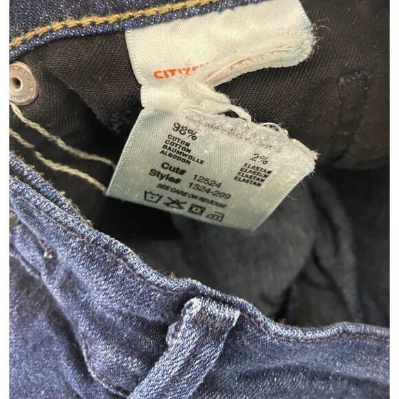 Citizens of Humanity Phantom Cropped Skinny Leg Distressed Jeans Blue - Size 28 - Picture 10 of 11